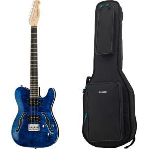 Harley Benton TE-90QM HH Trans Blue w/Bag